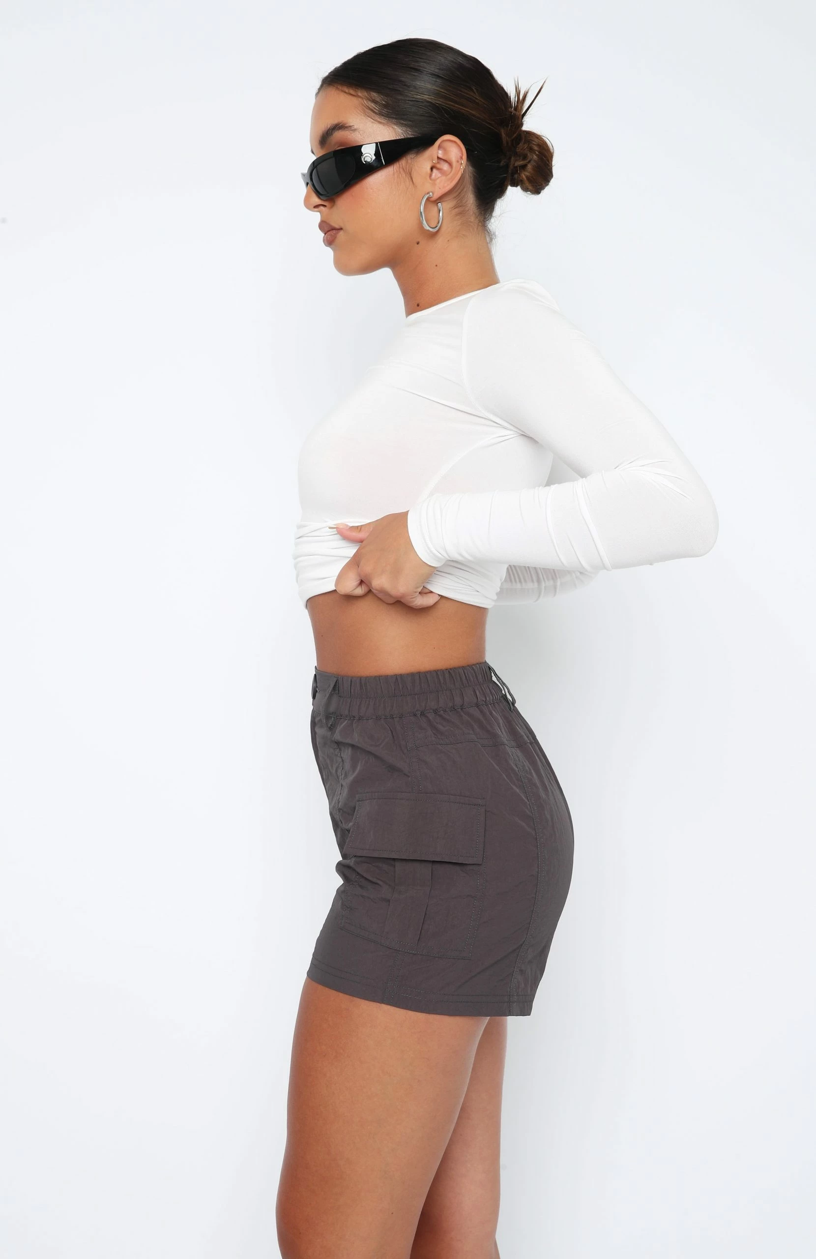 Living On The Edge Shorts Charcoal 3 Living On The Edge Shorts Charcoal - Image 3