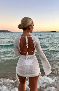 Break Free Long Sleeve Mini Dress White -Outlet The Lounge Vibe Store 292622037 449211646722458 1232745343353604939 n