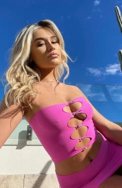 Triggered Crop Hot Pink