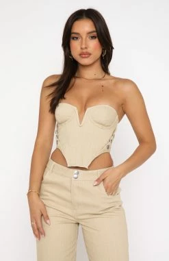 Change My Mind Bustier Oatmeal -Outlet The Lounge Vibe Store 30.06.22 1284