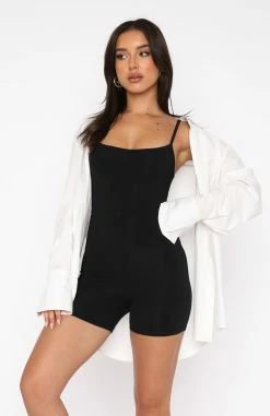 Clearly Into You Playsuit Black -Outlet The Lounge Vibe Store 30.06.22 476