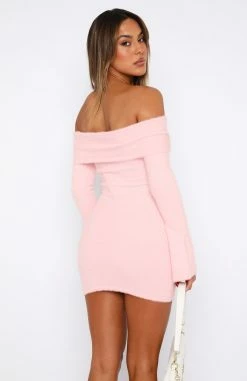Snow Angel Long Sleeve Mini Dress Baby Pink -Outlet The Lounge Vibe Store 30.06.2336188