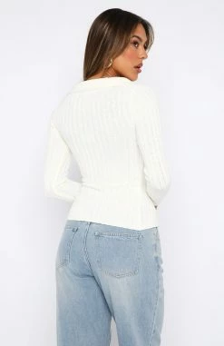 Changes Long Sleeve Knit Top Off White -Outlet The Lounge Vibe Store 30.06.2336327