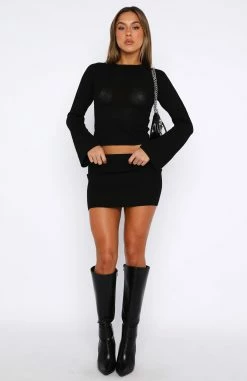 City That Never Sleeps Mini Skirt Black -Outlet The Lounge Vibe Store 30.06.2337648