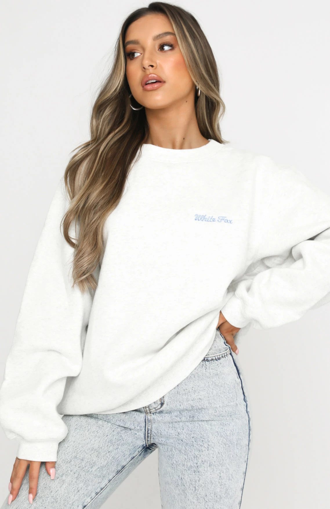 Steal Your Heart Oversized Sweater Grey Marle 3 Steal Your Heart Oversized Sweater Grey Marle - Image 3