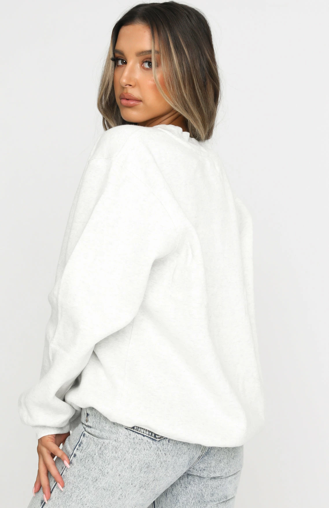 Steal Your Heart Oversized Sweater Grey Marle 5 Steal Your Heart Oversized Sweater Grey Marle - Image 5