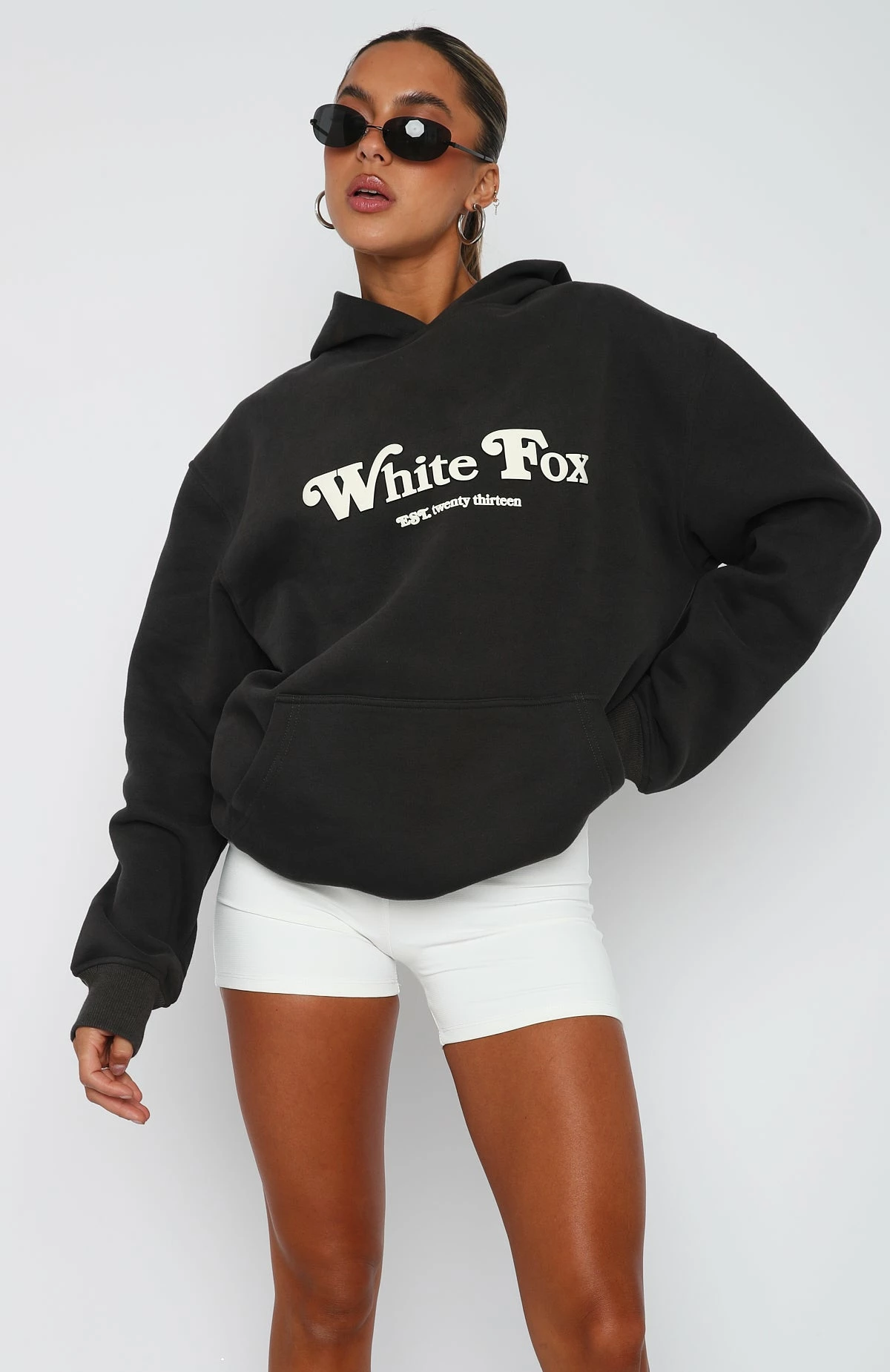 Twin Flame Oversized Hoodie Charcoal 2 Twin Flame Oversized Hoodie Charcoal - Image 2