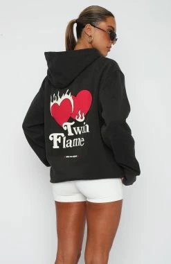 Twin Flame Oversized Hoodie Charcoal 8 Twin Flame Oversized Hoodie Charcoal -Outlet The Lounge Vibe Store 30.3.2315069
