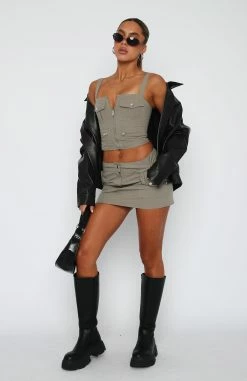 Play On Repeat Bustier Dusty Olive -Outlet The Lounge Vibe Store 30.3.2315098