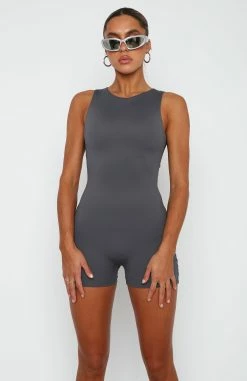 Live Freely Playsuit Charcoal -Outlet The Lounge Vibe Store 30.3.2315233