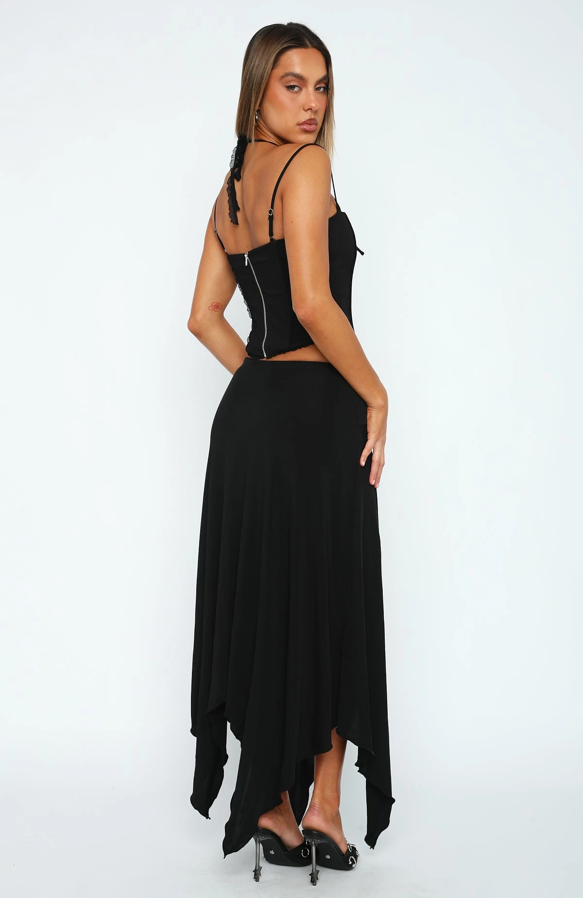 Pretty Poison Midi Skirt Black 4 Pretty Poison Midi Skirt Black - Image 4