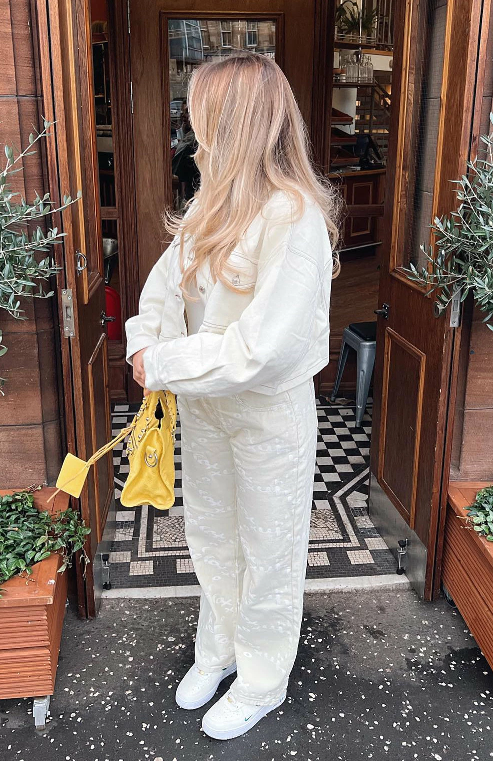 Catch Me Out Mid Rise Straight Leg Printed Denim Jeans Cream 1 Catch Me Out Mid Rise Straight Leg Printed Denim Jeans Cream