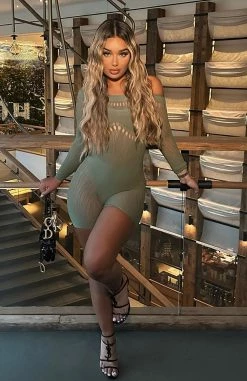 No Take Backs Long Sleeve Playsuit Khaki -Outlet The Lounge Vibe Store 353658637 721175576026190 7484724264273245157 n
