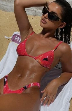 Take Notice Bikini Top Rouge