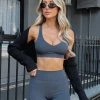 Always Out Sports Bra Charcoal