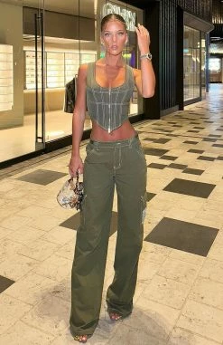 Back On Top Jeans Khaki 14 Back On Top Jeans Khaki -Outlet The Lounge Vibe Store AMTPM