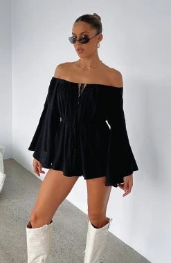 Another Night Playsuit Black