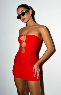 Attention Seeker Mini Dress Red 15 Attention Seeker Mini Dress Red -Outlet The Lounge Vibe Store ATTENTION SEEKER MINI DRESS 300822 09