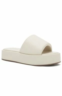 Matea Platform Slides Bone -Outlet The Lounge Vibe Store B43 2023.03.14 WHITE FOX 2059