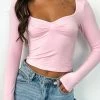 Bring It Down Long Sleeve Top Baby Pink