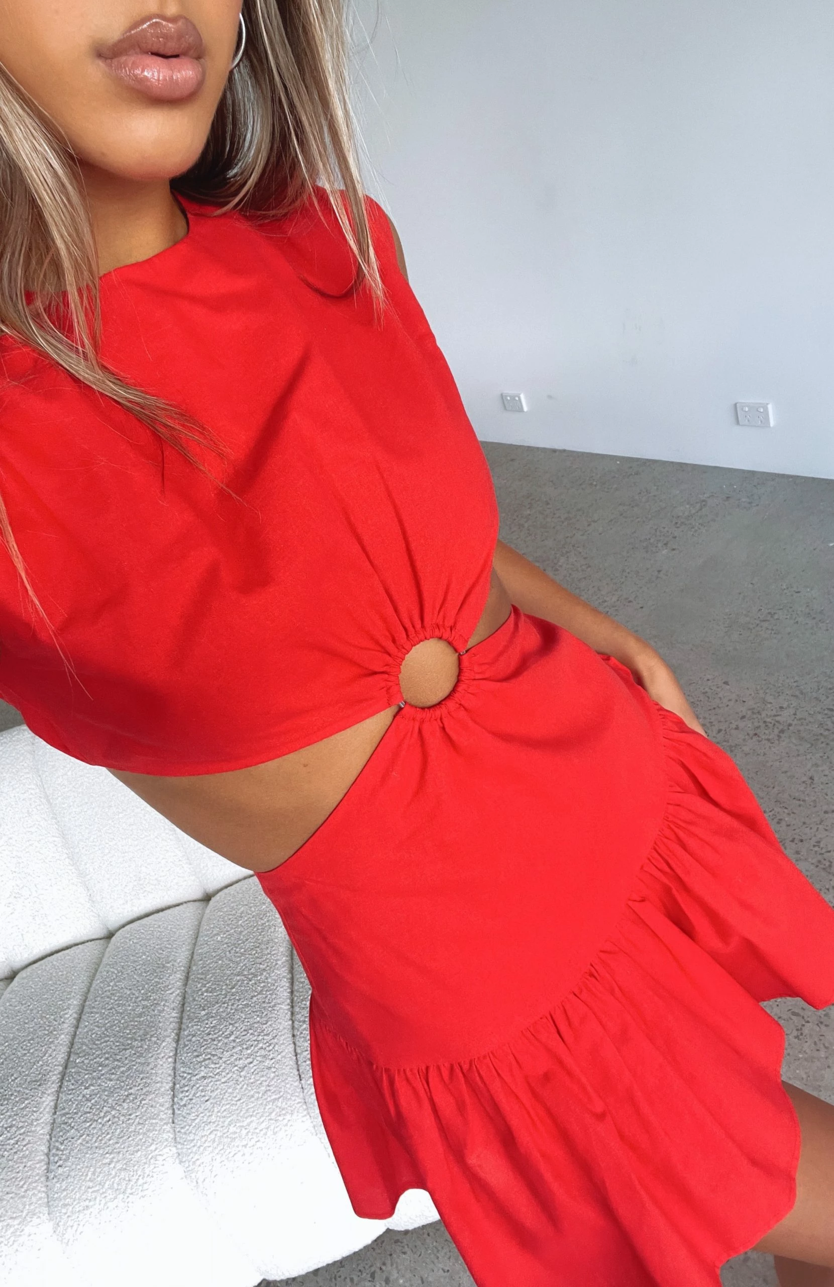 Celebrate You Linen Mini Dress Red 6 Celebrate You Linen Mini Dress Red - Image 6