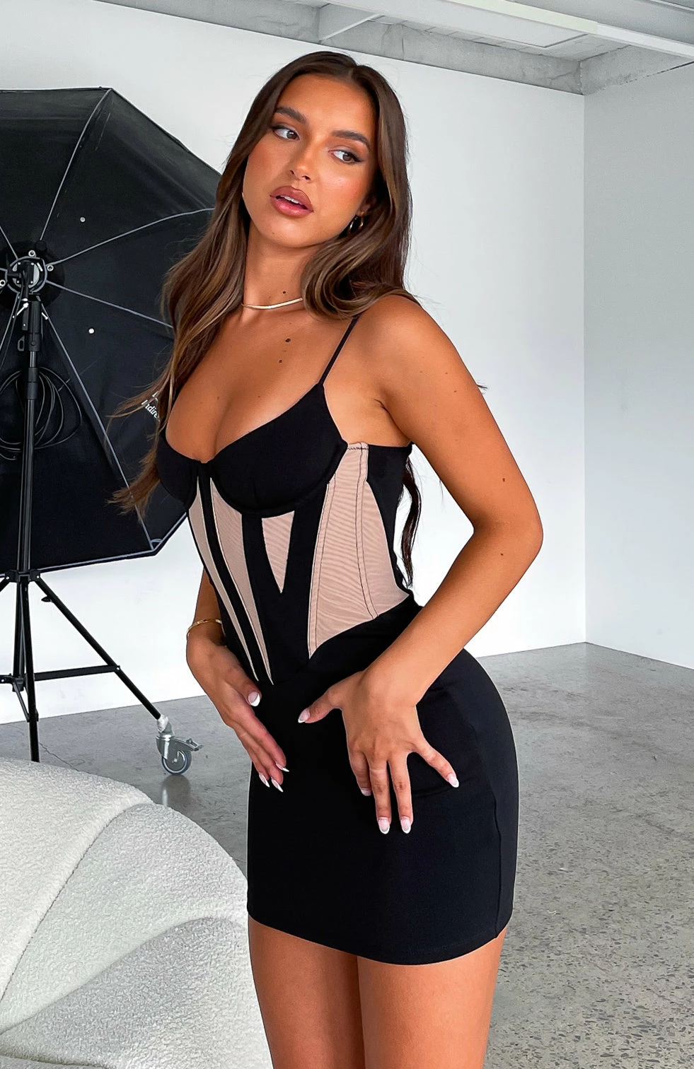 Chain My Heart Mini Dress Black 6 Chain My Heart Mini Dress Black - Image 6