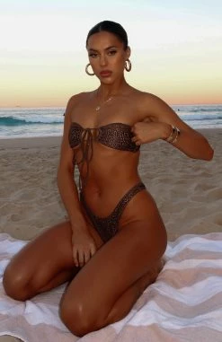 Clovelly Bikini Top Chocolate