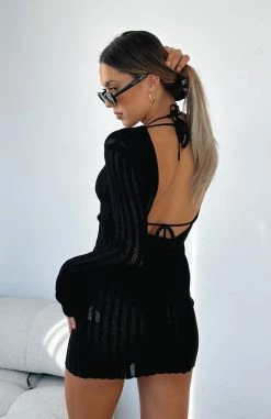 Crowded Room Mini Dress Black -Outlet The Lounge Vibe Store CROWDED ROOM MINI DRESS 11 07 23 08