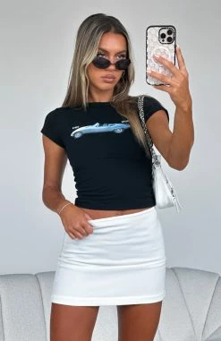 The Countdown Mini Skirt White -Outlet The Lounge Vibe Store DRIVE ALL NIGHT TEE 07.02.23 006