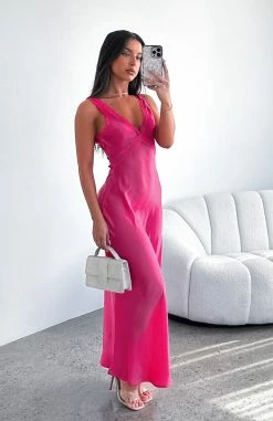 Event Ready Maxi Dress Hot Pink 12 Event Ready Maxi Dress Hot Pink -Outlet The Lounge Vibe Store EVENT READY DRESS 05.05.23 03