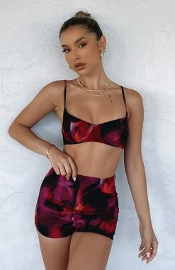 Executive Crop Pink Flame Print