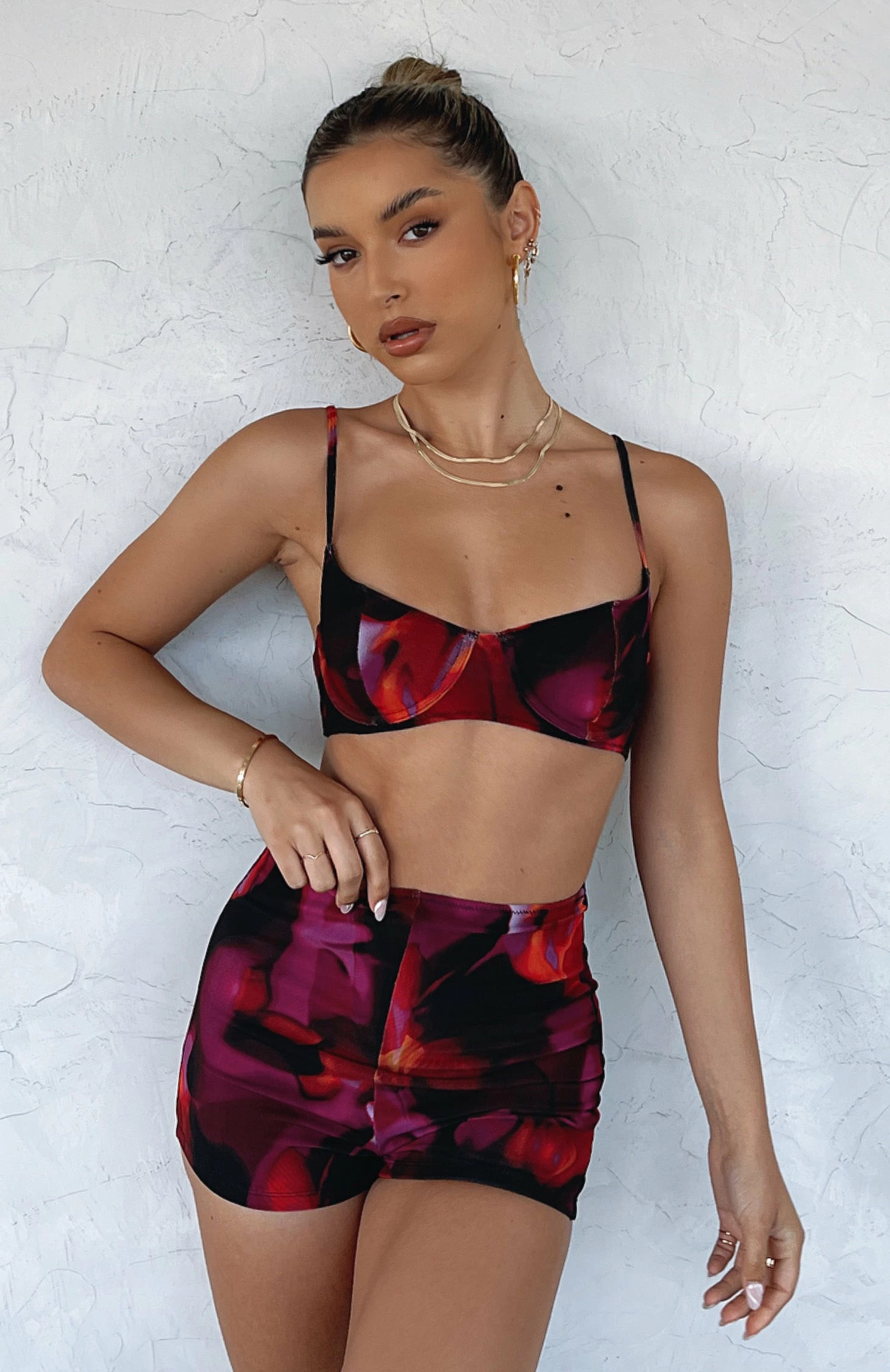 Executive Crop Pink Flame Print 1 Executive Crop Pink Flame Print