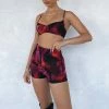 Unavailable Hot Pants Pink Flame Print