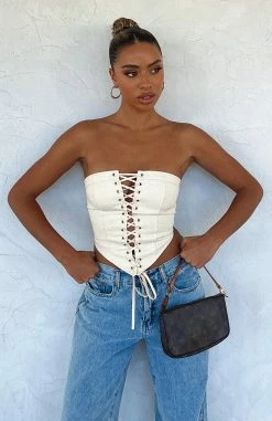 First Take Strapless Corset Beige