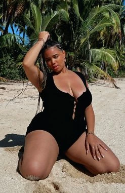 Free Feeling Knit Playsuit Black 12 Free Feeling Knit Playsuit Black -Outlet The Lounge Vibe Store FREE FEELING PLAYSUIT BLACK