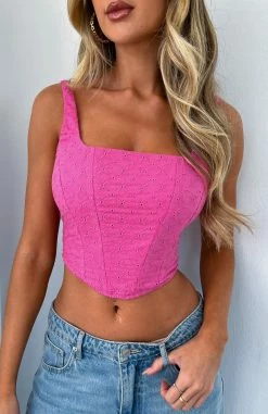 Fresh Vibes Bustier Hot Pink