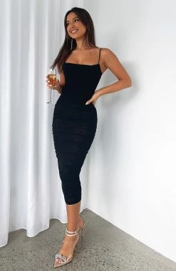 Full Of Flavour Midi Dress Black 9 Full Of Flavour Midi Dress Black -Outlet The Lounge Vibe Store FULL OF FLAVOUR DRESS 040822 4