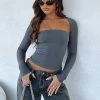 Get Inspired Bolero Top Set Charcoal