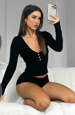 Girl Talk Pyjama Set Black -Outlet The Lounge Vibe Store GIRL TALK PYJAMA 181022 22