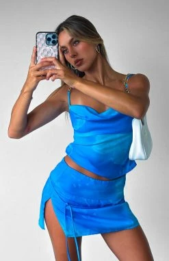 Good Without You Crop Aqua Floral -Outlet The Lounge Vibe Store GOOD WITHOUT YOU ANYONE BUT YOU SKIRT 28.02.23 011