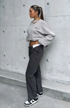 Don't Mess Around Pants Charcoal -Outlet The Lounge Vibe Store HIGH STATUS SWEATER DONT MESS AROUND PANTS 260722 02