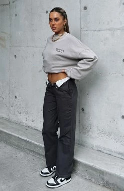 Don't Mess Around Pants Charcoal -Outlet The Lounge Vibe Store HIGH STATUS SWEATER DONT MESS AROUND PANTS 260722 05