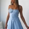 Plastic Heart Mini Dress Baby Blue
