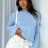 Unique Love Knit Sweater Baby Blue