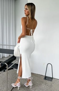 All Around Her Midi Dress White