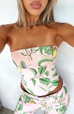 No Drama Bustier Pink Serpent