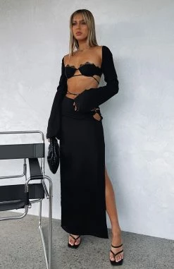 Already Taken Maxi Skirt Black -Outlet The Lounge Vibe Store IMG 1621