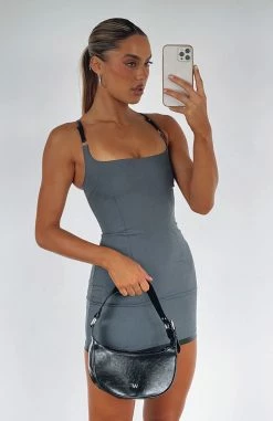 All I Ever Wanted Mini Dress Charcoal