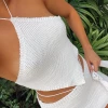 First Class Crochet Halter Off White