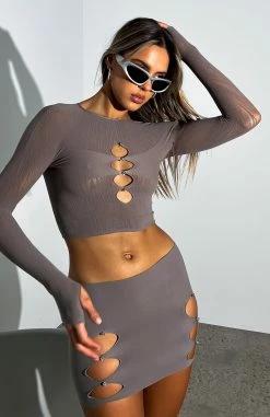 Going Places Mini Skirt Mushroom -Outlet The Lounge Vibe Store IMG 3226